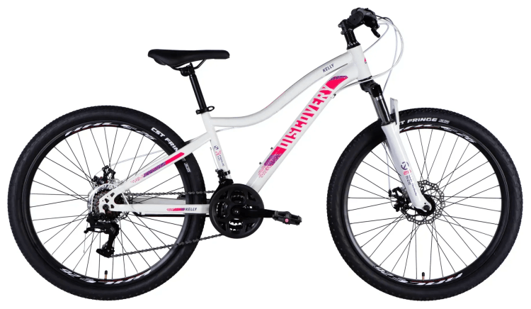 Велосипед ST 26" Discovery KELLY DD FR рама-14" бело-розовый 2025 OPS-DIS-26-628