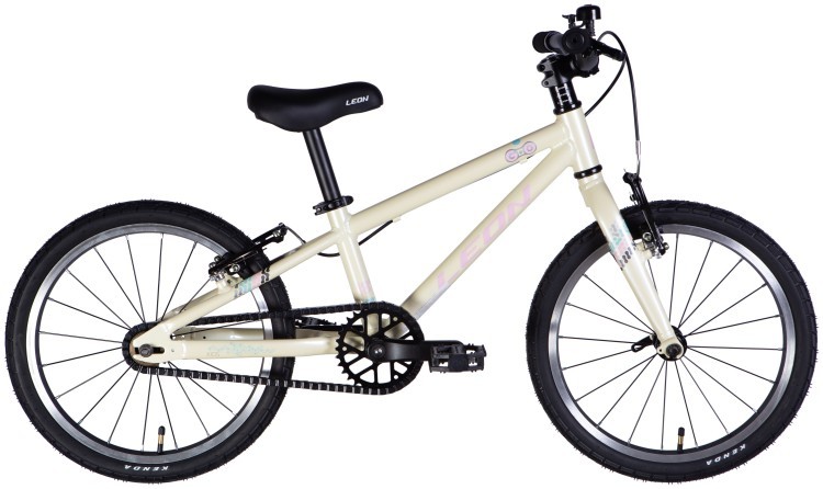 Велосипед AL 18" Leon GO Vbr FR рама-9" бежевый с розовым 2025 OPS-LN-18-004