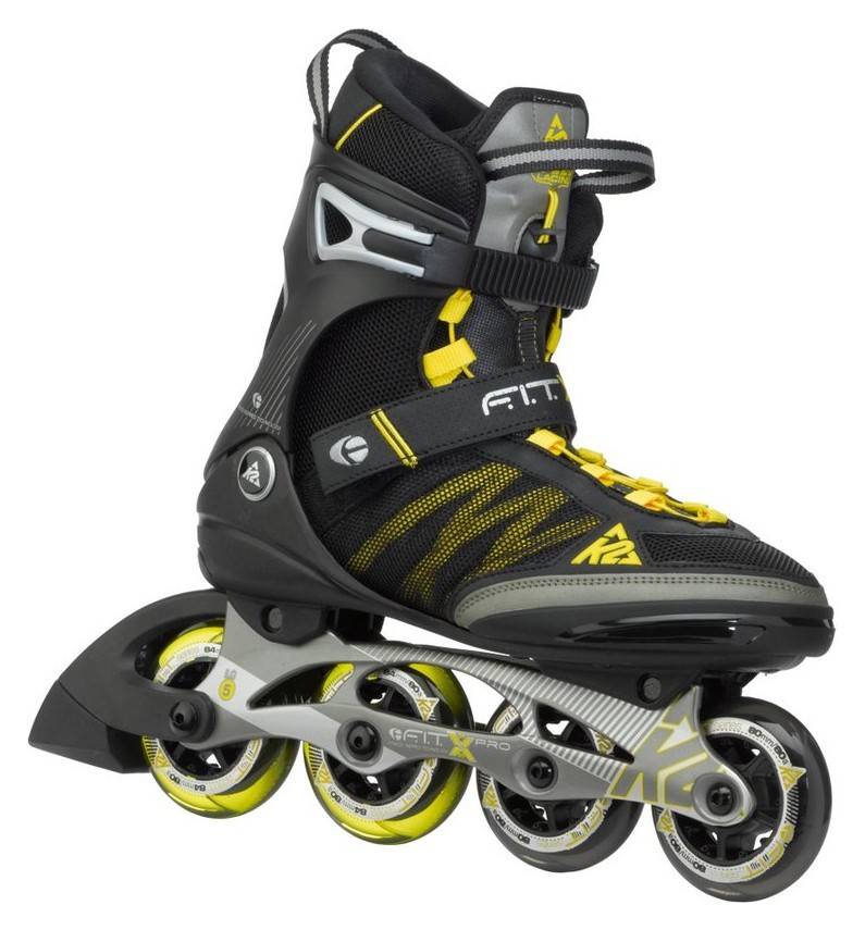 Роликові коньки для дорослих K2 FIT X PRO M 46 (12.0US) 300мм Black/yellow (3050002) RCH_22565