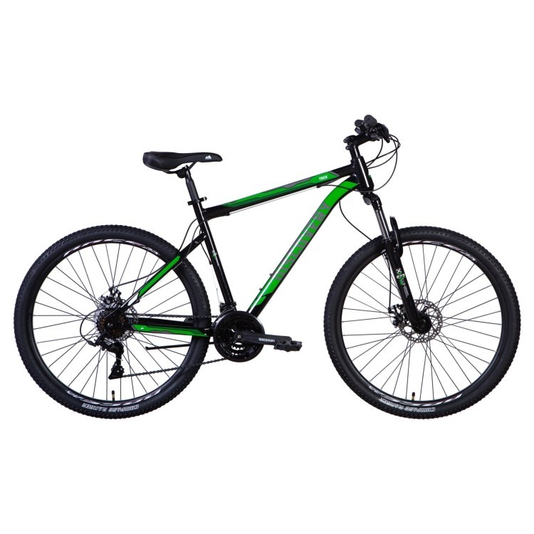 Велосипед 27.5" Discovery TREK 2024 (черно-зеленый ) OPS-DIS-27.5-056