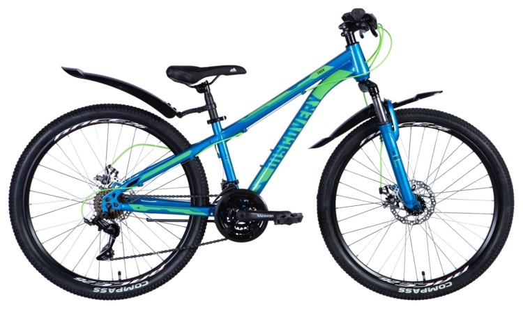 Велосипед ST 26" Discovery TREK AM DD рама- с крылом Pl 2024 (синий) OPS-DIS-26-554