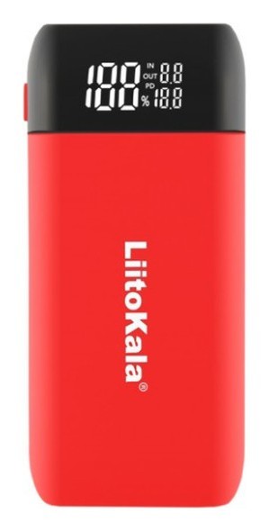 Зарядний пристрій-павербанк LiitoKala Lii-MP2  на 2 канали для акумуляторів, червоний FNR_Lii-MP2RD