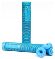 Грипсы WeThePeople PERFECT without flange 165mm Ø 29.5mm голубые с серыми разводами, с брелком барендом