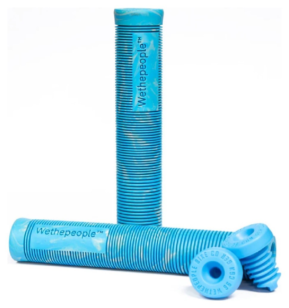 Грипсы WeThePeople PERFECT without flange 165mm Ø 29.5mm голубые с серыми разводами, с брелком барендом VELD_19001010321