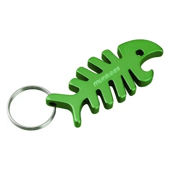 Munkees 3428 брелок-открывашка Fish Bone grass green 3428-GG