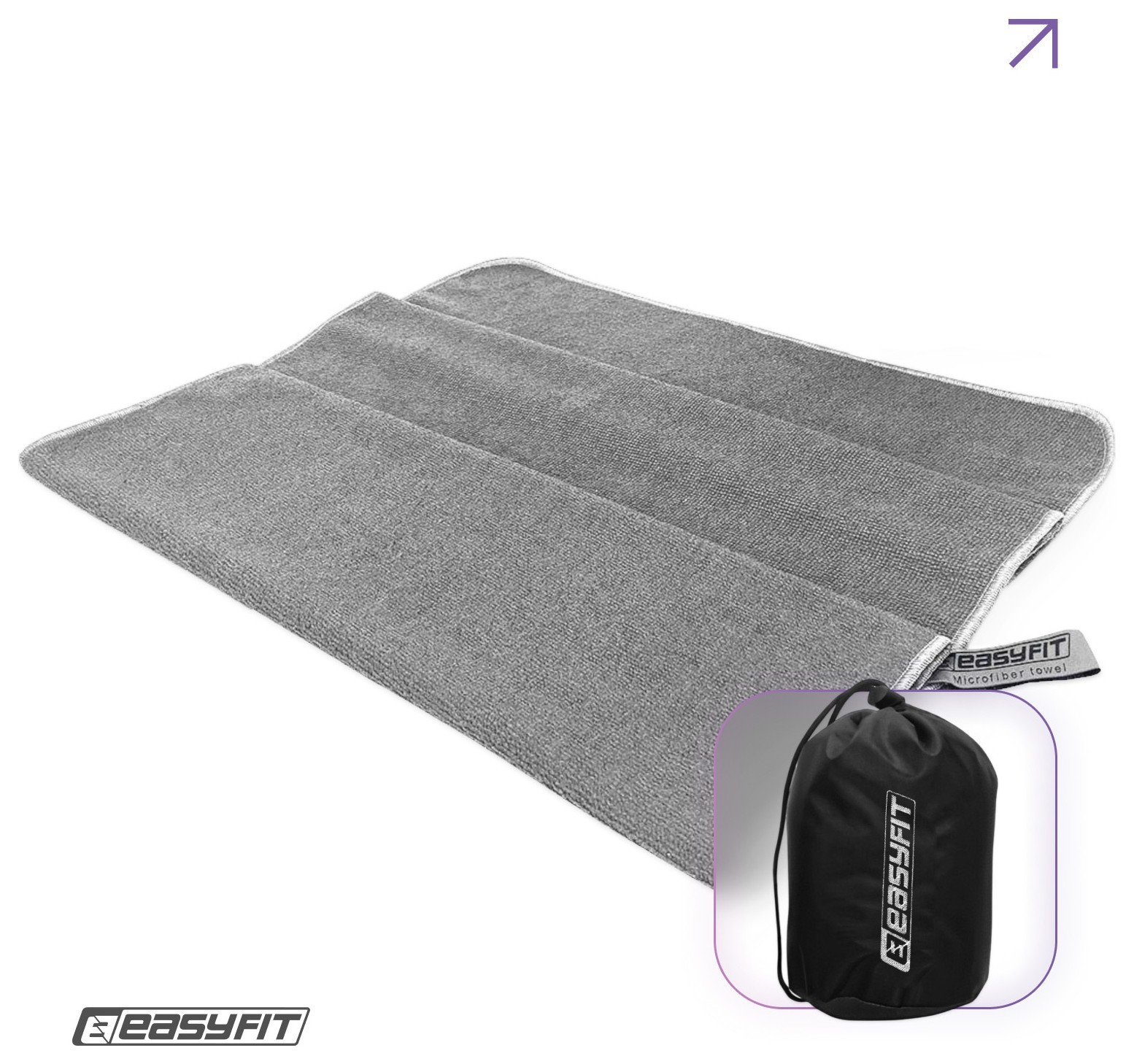 Спортивний рушник EasyFit RoyalWing 140х60 см з мікрофібри + чохол EFIT_EF-8503a-1