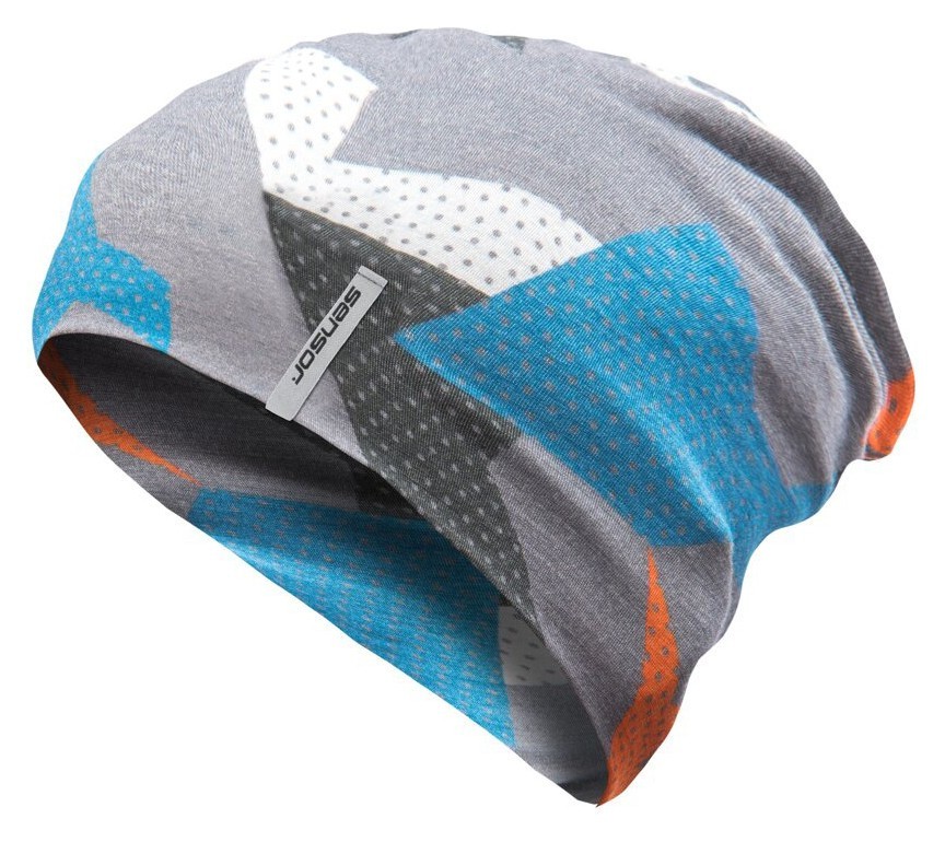 Шапка Sensor Merino Impress 24200049 blue-camo, SU32MI-blue-camo-L SU32MI-blue-camo-L