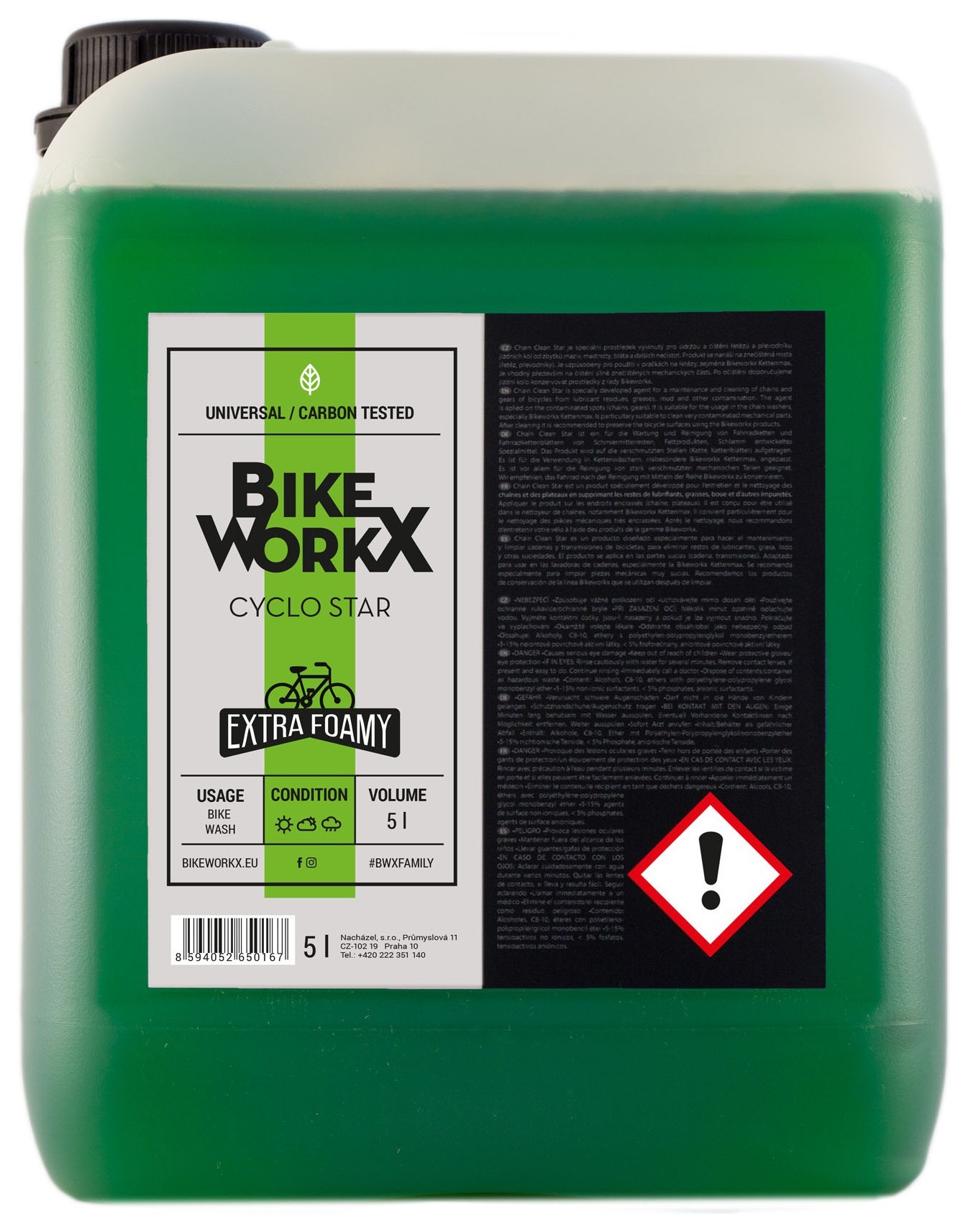 Очищувач BikeWorkX Cyclo Star канистра 5л OBOD_GREENER/5