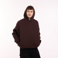 Шоколадне худі оверсайз чоловіче Pobedov Urbanist. Худі шоколадне чоловіче зима