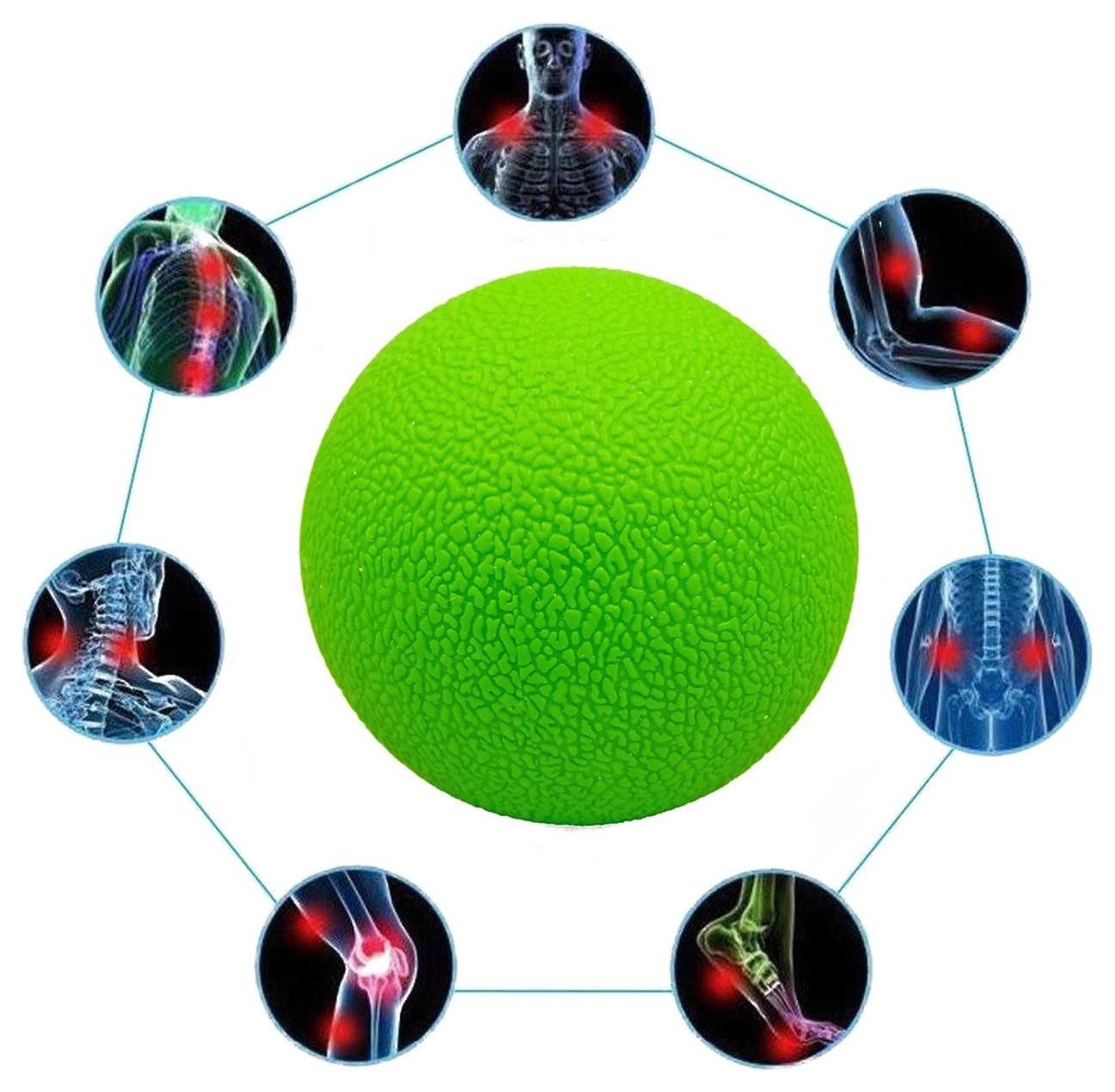 Масажний м'ячик EasyFit TPR 6 см зелений EFIT_EF-2075-GN