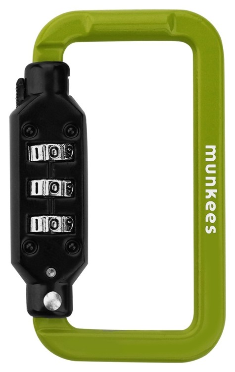 Munkees 35942 карабин Combi Lock Carabiner Square green 35942-GR