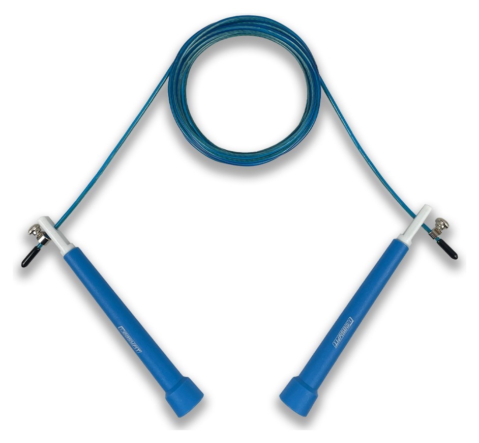 Скоростная скакалка EasyFit Speed Cable Rope 3 м для похудения, синяя EFIT_EF-2039-BL