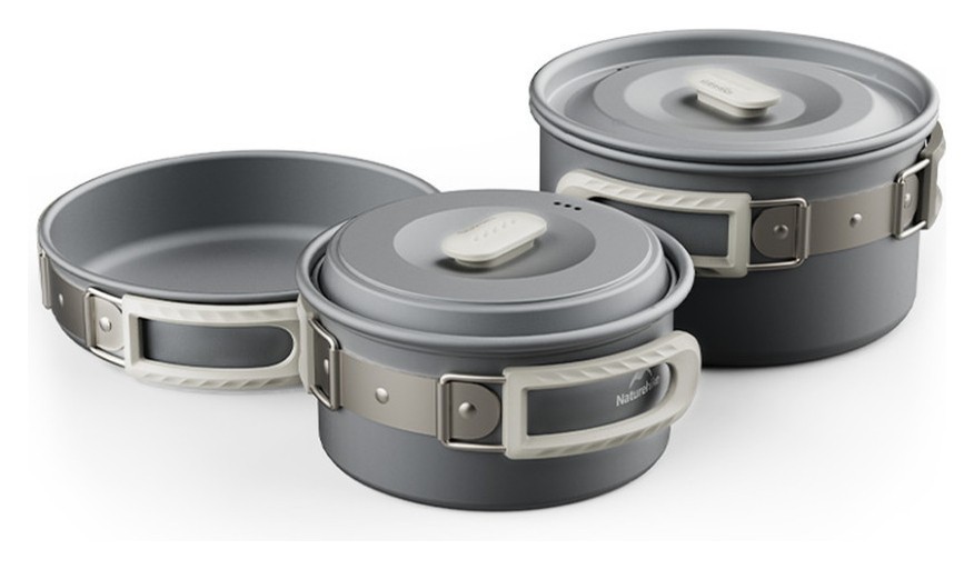 Набор посуды (2 кастрюли, сковорода) Naturehike CNK2450CF010, алюминий FNR_6976507663335