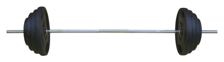 Металлическая штанга RN-Sport Quatro 85 кг (2х20,2х10,2х5,2х2.5, 2х1.25+гриф 1.5 м)