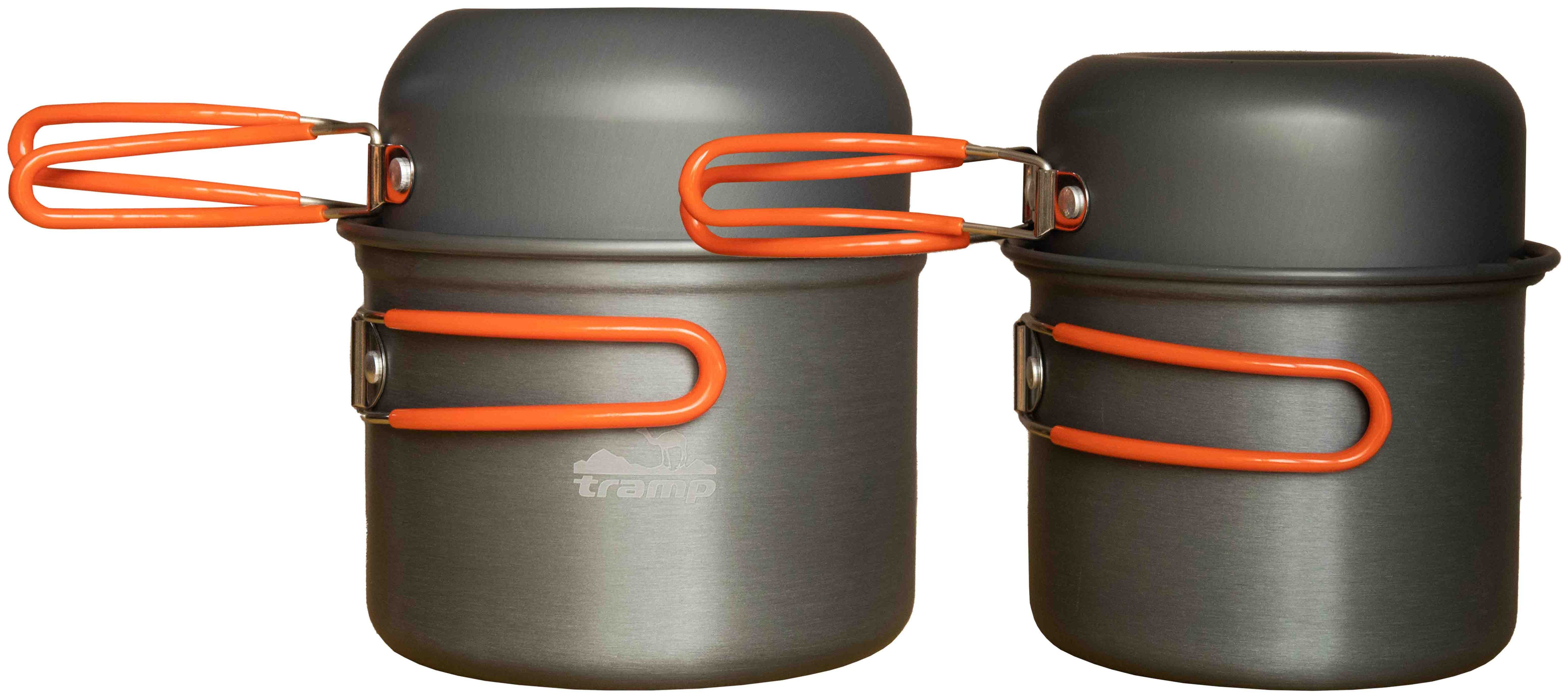 Каструля-кухоль Tramp анодована з кришкою-сковорідкою 0,75+0,5л UTRC-145 (039)