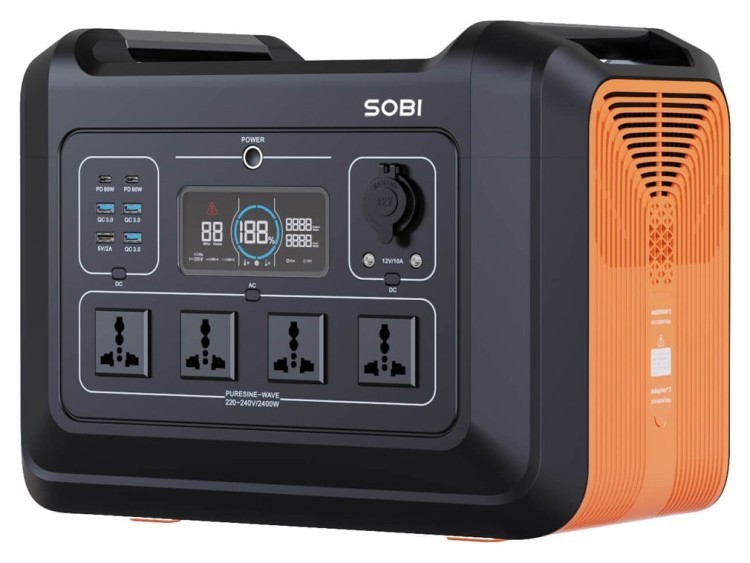 Портативная зарядная станция Sobi 2400W (697500mAh; 2232Wh) SB2400W