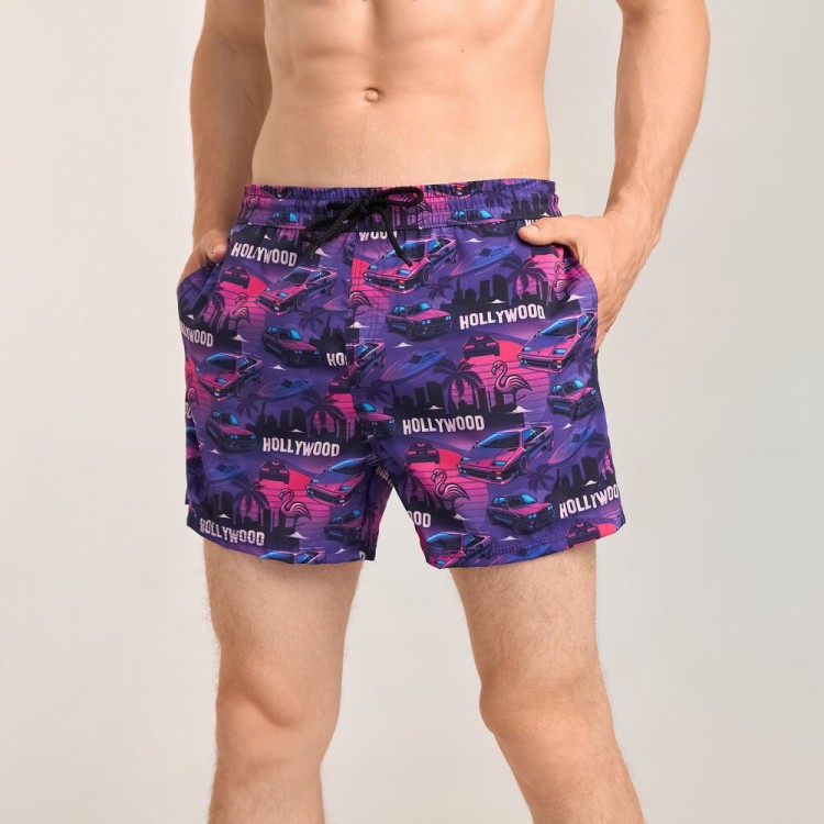 Принтовані чоловічі шорти для плавання Pobedov Pool day Hollywood POB_00000009137