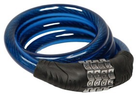 Замок тросовый кодовый VLT PJ-098 1000мм *12мм синий AM (брендированная упаковка)