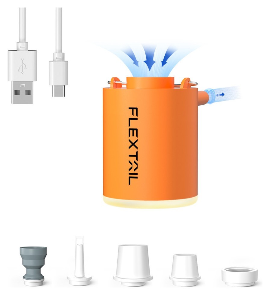Насос-ліхтар кемпінговий Flextail Tiny Pump Х, помаранчевий FNR_6975755964379