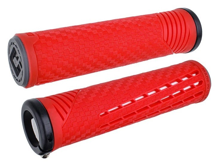 Грипси ODI CF Grip v2.1 Lock-On Red / White OBOD_F35CFRW-B