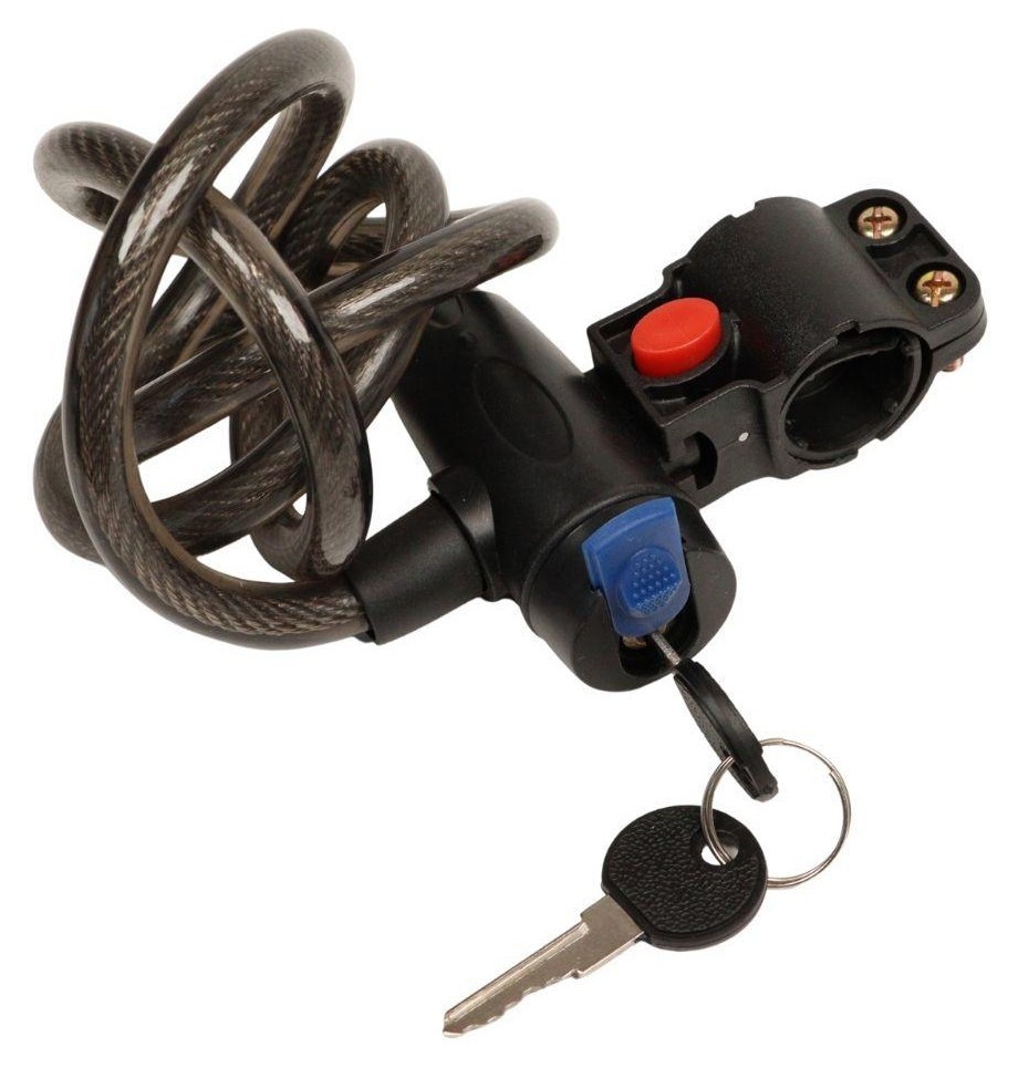 Замок тросовий на ключі VLT PJ-101S 1000мм *10мм чорний LCK-097