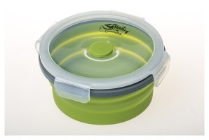 Контейнер TRAMP складний силіконовий з кришкою защіпкою 800мл UTRC-087, Оливковий