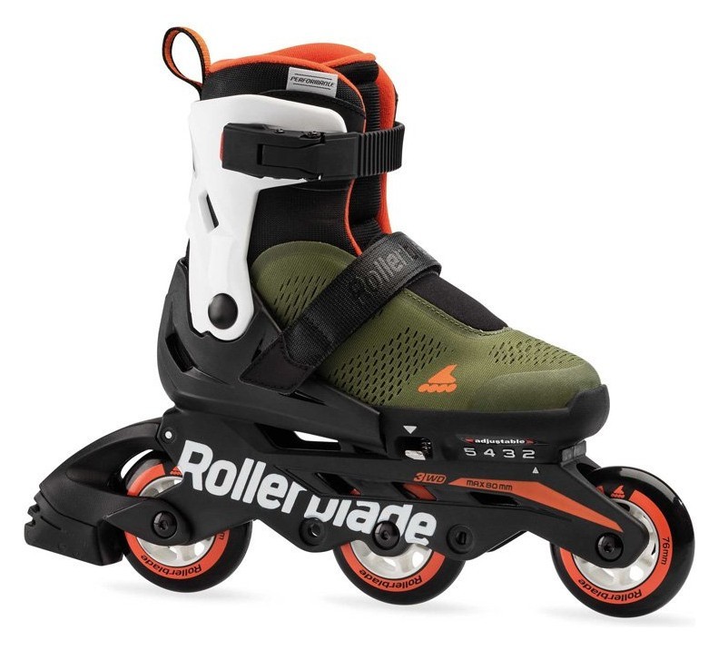 Роликові коньки дитячі Rollerblade MICROBLADE FREE 3WD 28-32 (175-205мм) Military green/orange (07061900 V99) RCH_10138