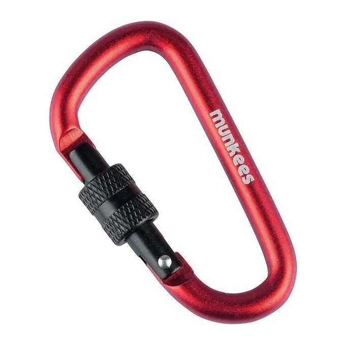Munkees 3246 карабін D with Screw Lock 6 mm x 60 mm red 3246-RD