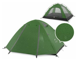 Палатка трехместная Naturehike P-Series NH18Z033-P, 210T65D, темно-зеленая