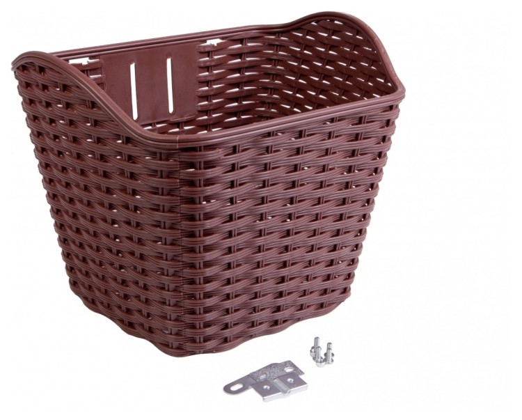 Корзина без стойки 26-28" Pl H340*W260*D270 коричневая TEN 019 без кронштейна BSKN-005