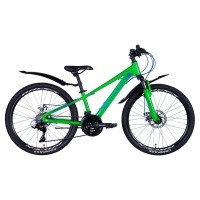 Велосипед AL 24" Discovery QUBE AM DD рама- 2024 (зелено-синий)