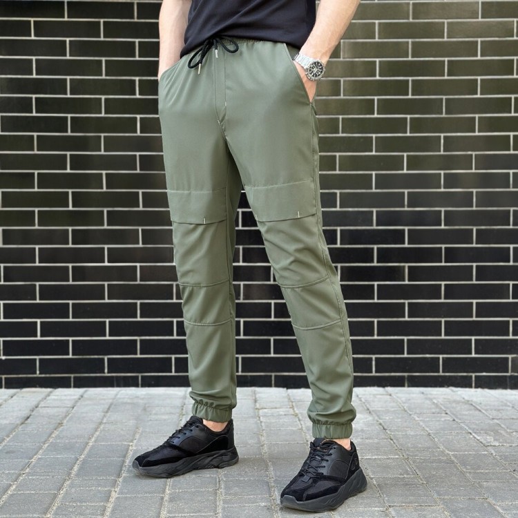 Чоловічі штани джогери з кишенями світлий хакі Pobedov Vershyna POB_00000006279