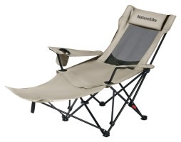 Крісло-шезлонг складане Naturehike CNK2550JJ023 Nightfall T05, сталь, хакі