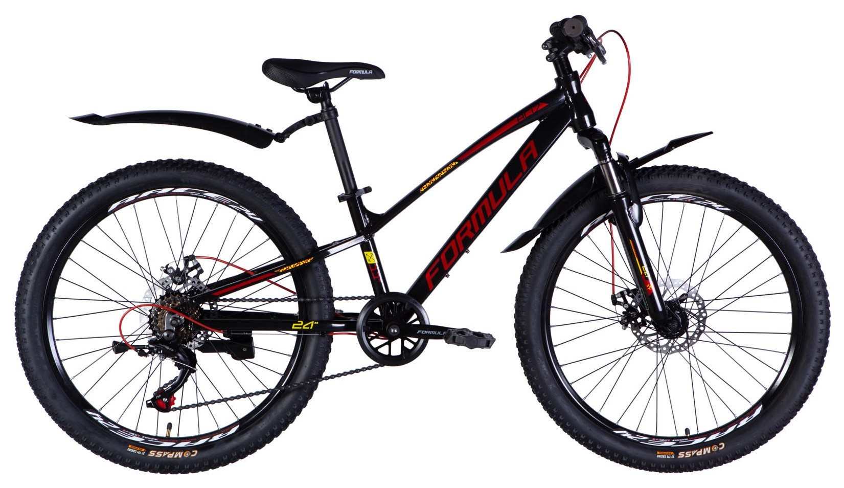 Велосипед AL 24" Formula ACID DD FR рама-11" чорний з червоним 2026 OPS-FR-24-439