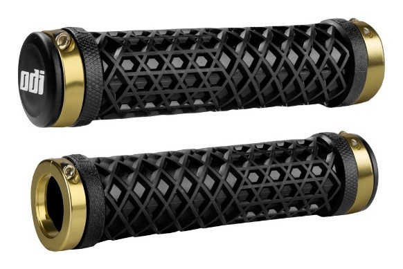 Гріпси ODI Vans® Lock-On Grips, Black w/ Gold Clamps (чорні з золотими замками) OBOD_D30VNB-GL