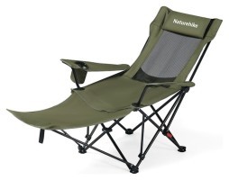 Крісло-шезлонг складане Naturehike CNK2550JJ023 Nightfall T05, сталь, оливкове