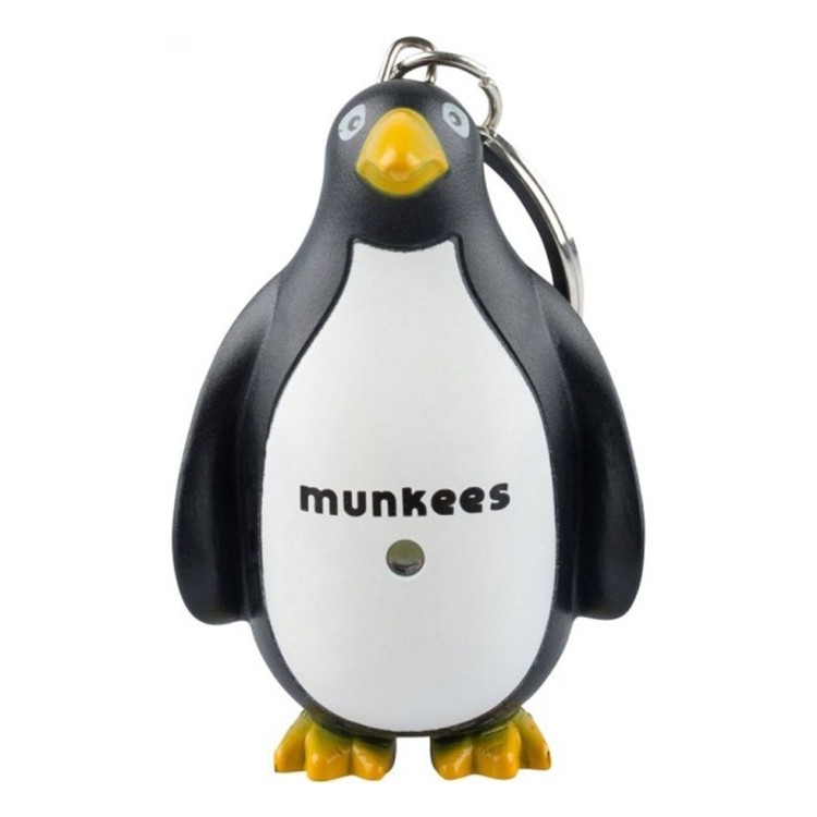 Munkees 1108 брелок-фонарик Penguin LED black-white 1108-BW