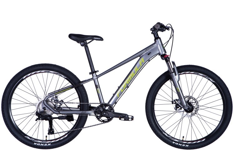 Велосипед AL 24" Formula ZEPHYR 3.0 DD CS рама-12" серо-зеленый 2025 OPS-FR-24-435