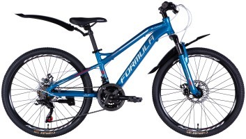 Велосипед AL 24" Formula BLACKWOOD 1.0 DD FR рама-12,5" синьо-сріблястий 2025