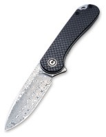 Ніж складаний кишеньковий Civivi Elementum, (7.5 см) Damascus / Carbon Fiber & G10
