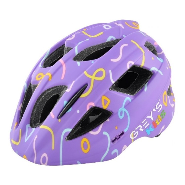 Шолом велосипедний GREY'S, фіолетовий матовий 4302542
