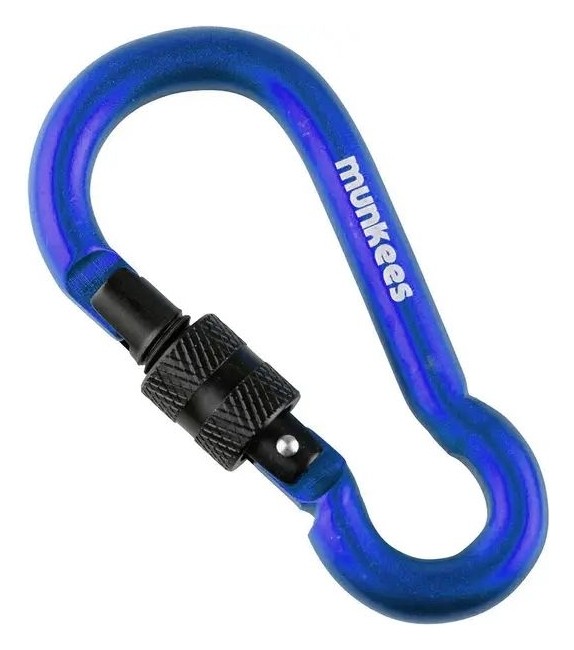 Munkees 3247 карабин Pear with Screw Lock 7 mm x 70 mm dark blue 3247-DB