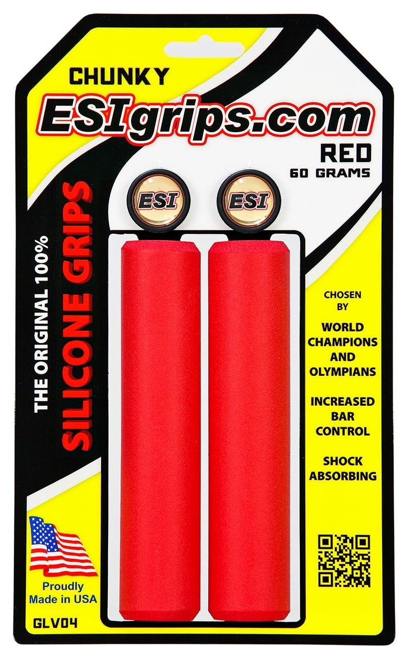 Грипсы ESI Chunky Red (красные) OBOD_GLV04