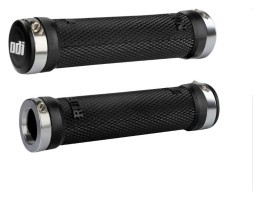 Гріпси ODI Ruffian MTB Lock-On Bonus Pack Black w/Silver Clamps (чорні з серебристими замками)