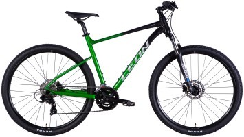 Велосипед AL 29" Leon TN 100 HDD рама-21" чорний з зеленим 2025