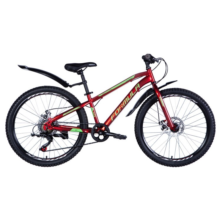 Велосипед Formula FOREST 24" рама-12,5" червоний з крилом Pl 2024 OPS-FR-24-394