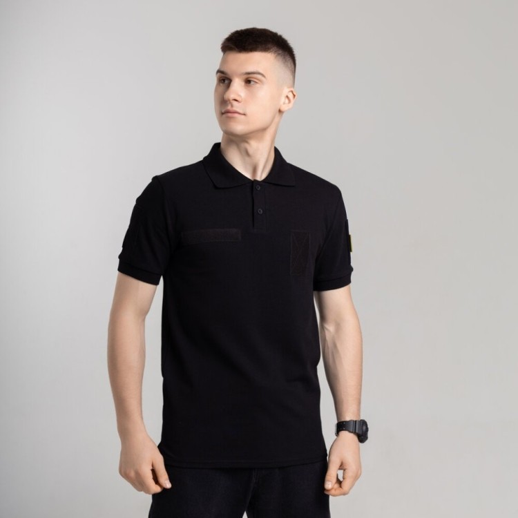 Легке тактичне літнє чоловіче чорне поло Pobedov Royal Військове POB_00000009010