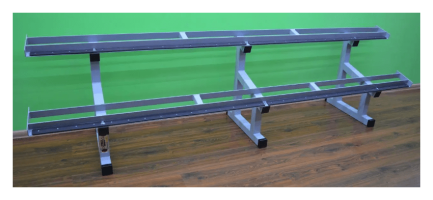 Стеллаж для гантелей (2 яруса по 3 метра, резиновый)