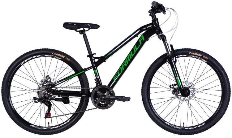 Велосипед AL 26" Formula BLACKWOOD DD FR рама-13" черно-зеленый 2025 OPS-FR-26-773