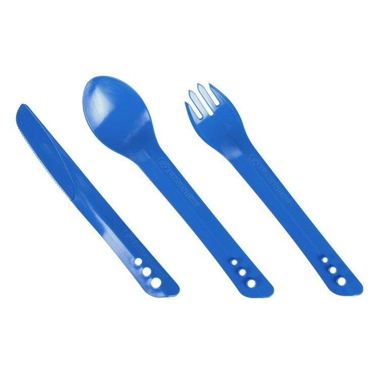 Вилка, ложка, ніж Lifeventure Ellipse Cutlery blue 75011